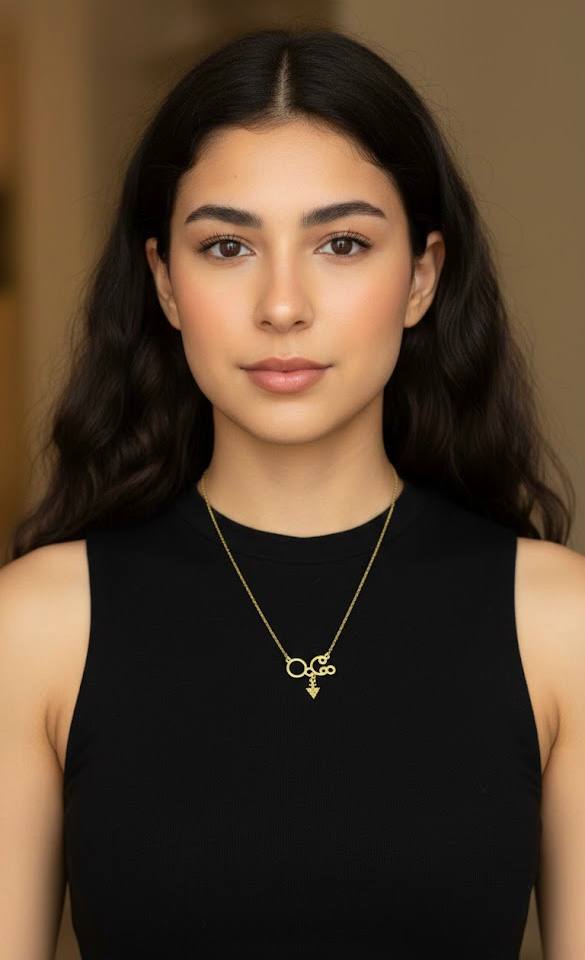 ✨ قلادة باسم أمازيغي – فضة حرة عيار 925 مطلية بالذهب الخالص ✨